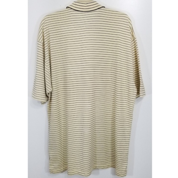 Tommy Hilfiger Yellow Blue Striped Golf Polo Shirt - Picture 5 of 5